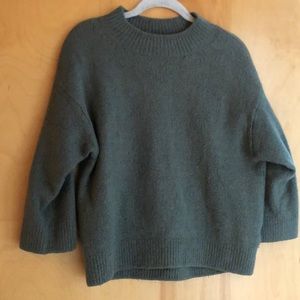 Vince olive green 3/4 length sleeve sweater XS